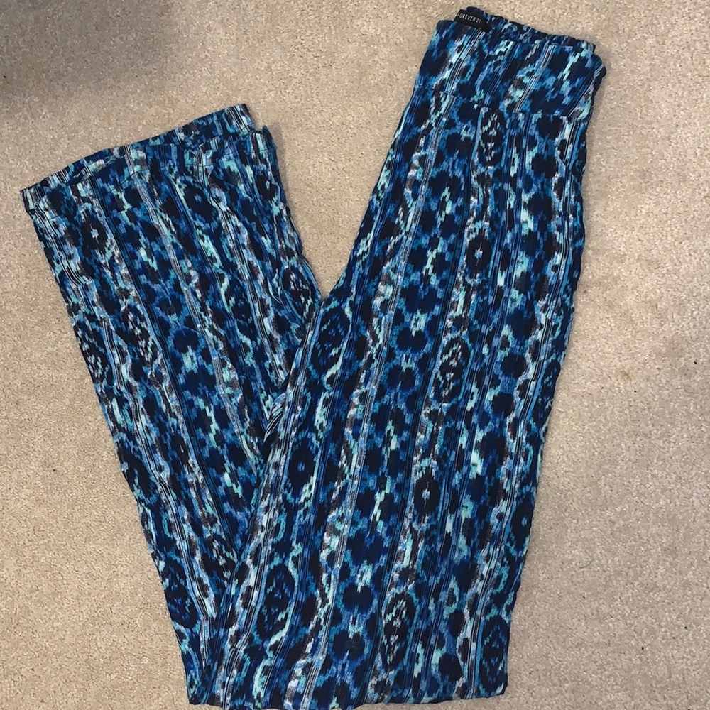 Forever 21 pattered wide leg pants